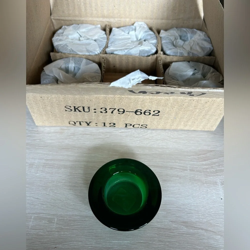 New Set of 12 Crate & Barrel - Glass Tea Light Candle Holder 3